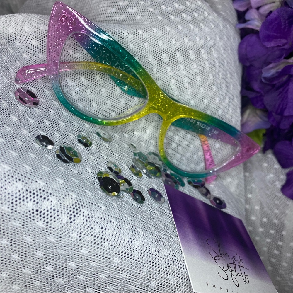 Cat Eye Rainbow Glasses